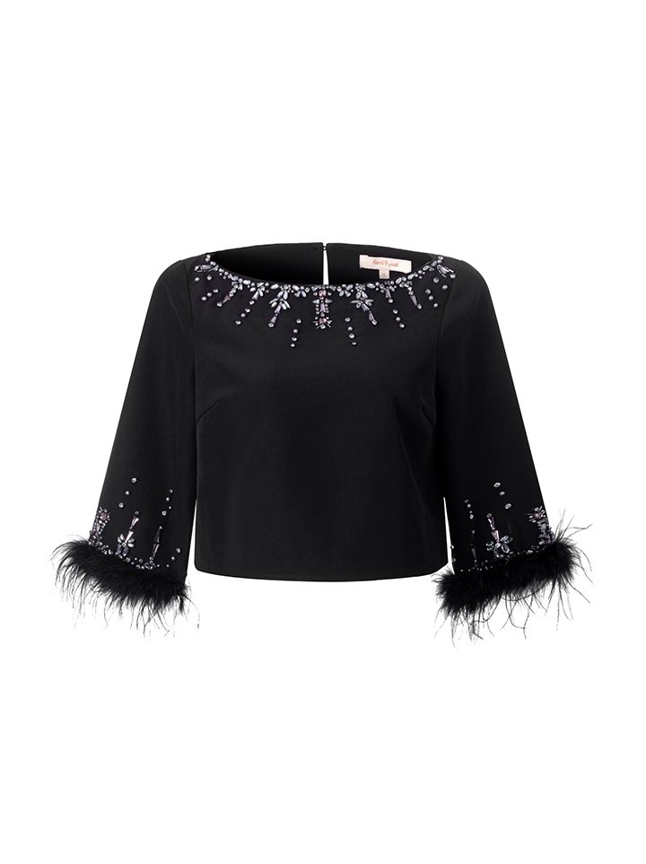 Feather cuffs top