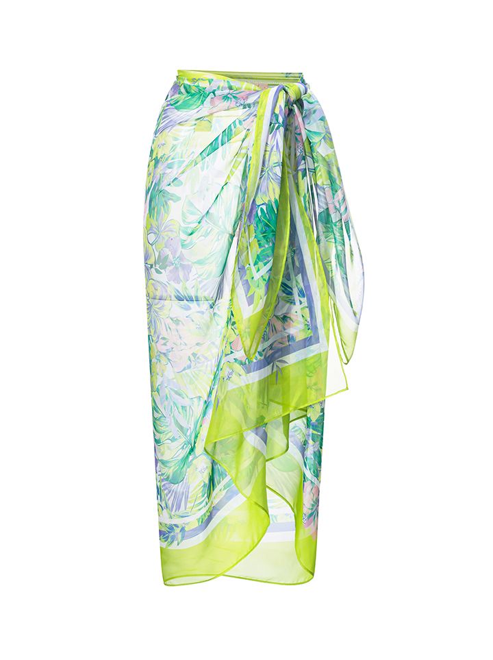 Tropical print cover up