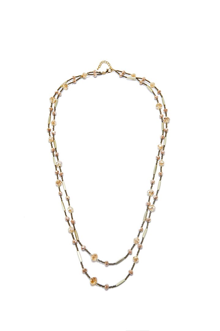 Multi tone stone necklace 