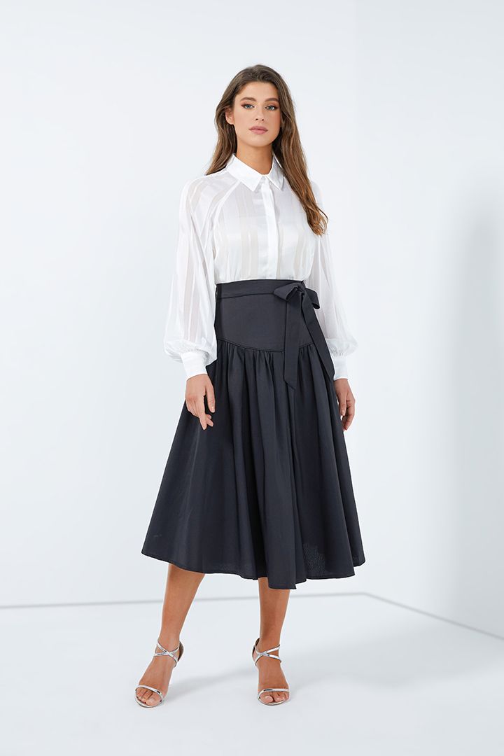 Tie-waist skirt