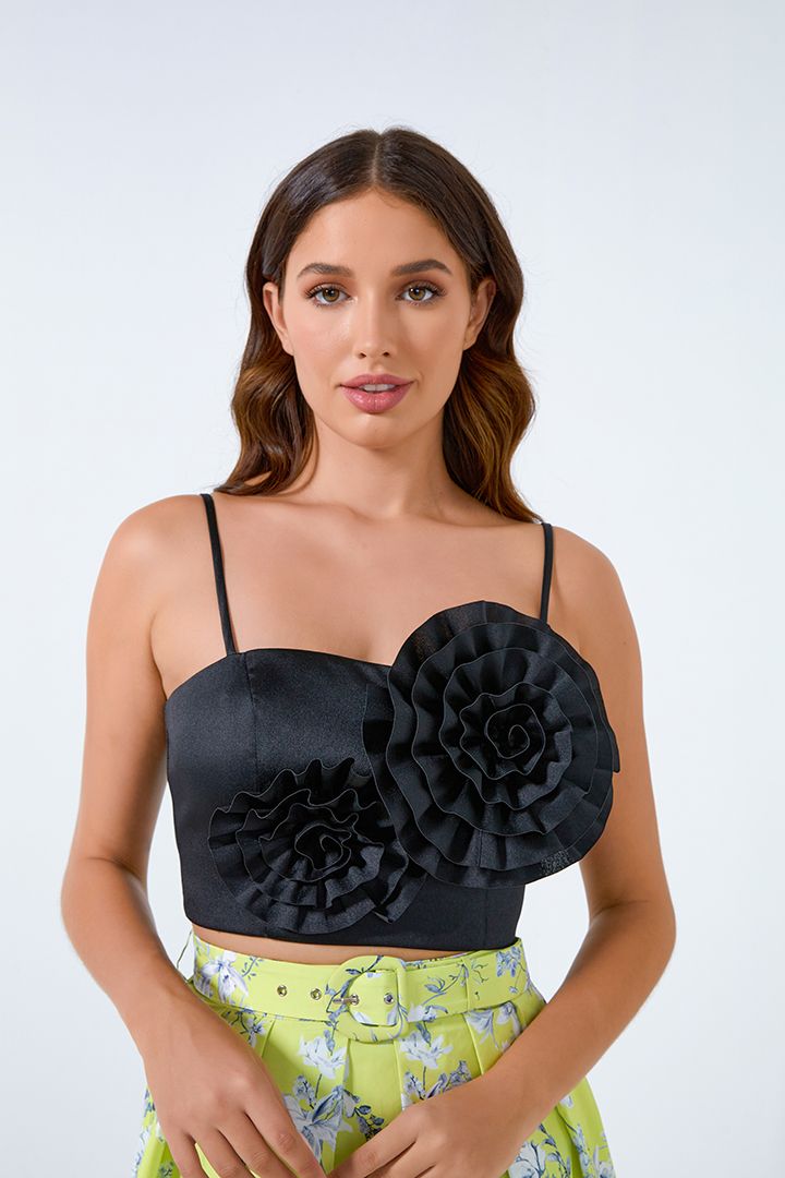 Flower cropped top