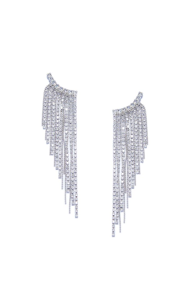 Silver Fringes Earrings