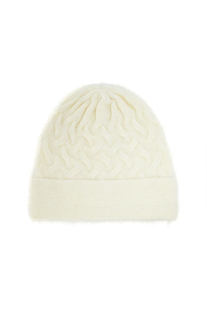 heavily knit beanie hat