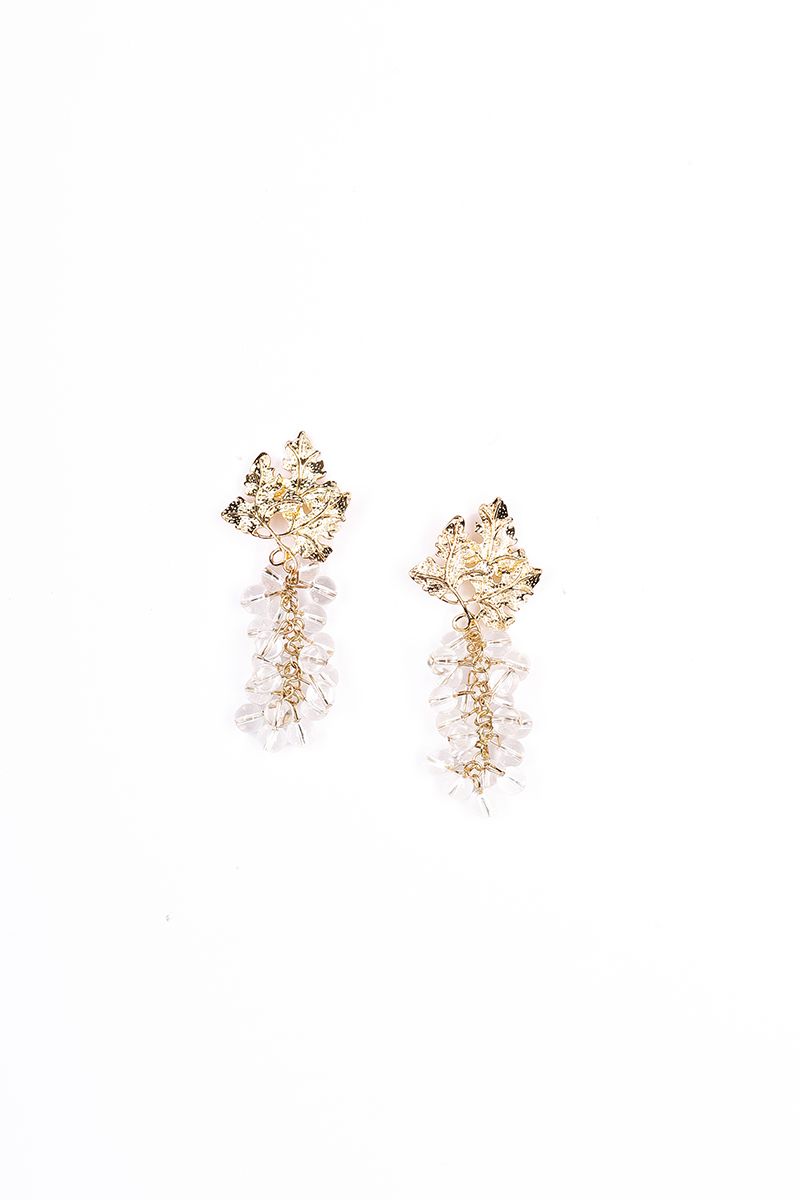 crystal detail dropped earrings