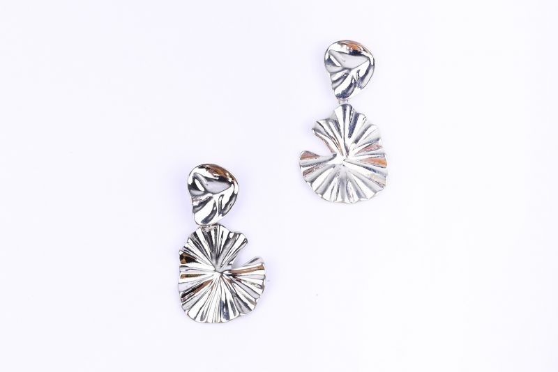 metallic drop earrings