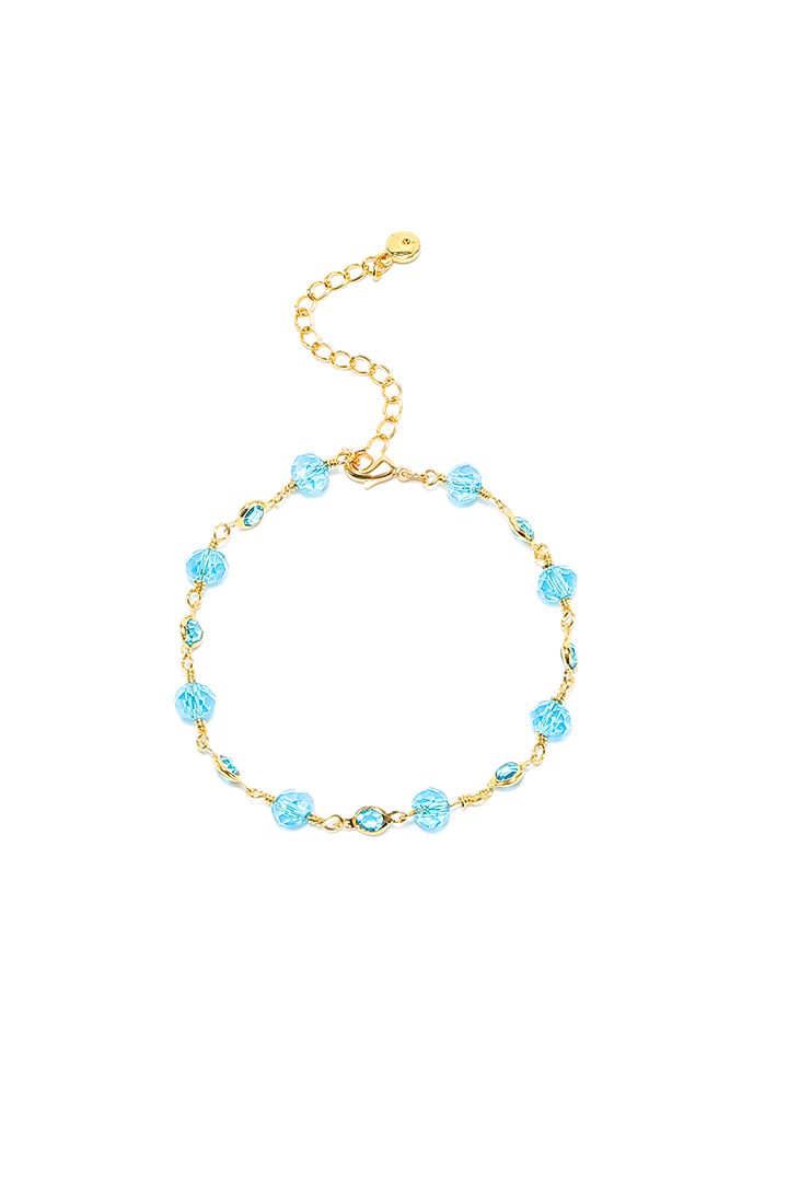 Blue tone beads bracelet