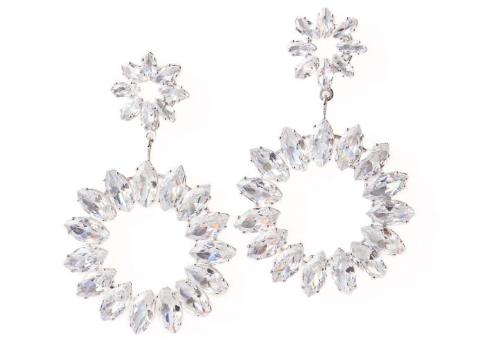 circle gems earrings