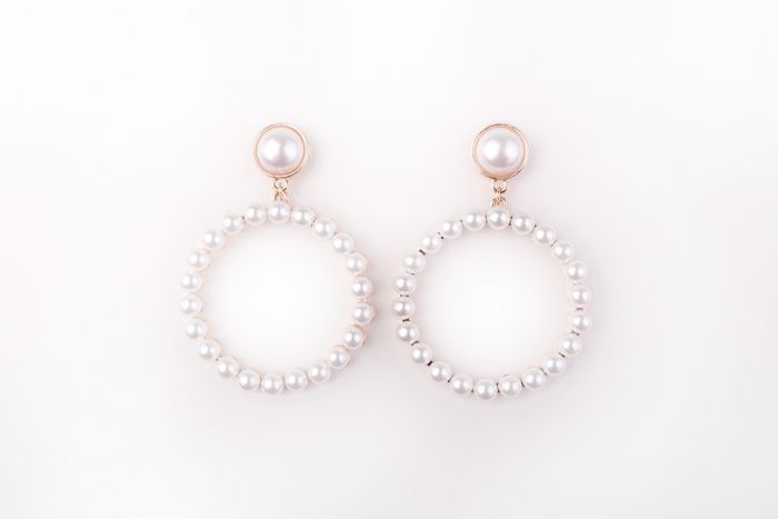 Pearl Circle Earring 