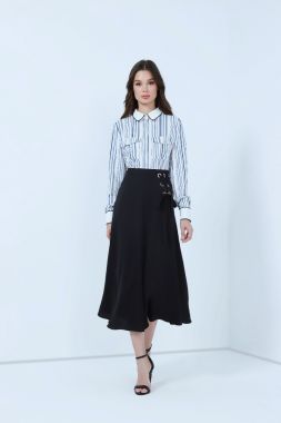 side tie detail skirt