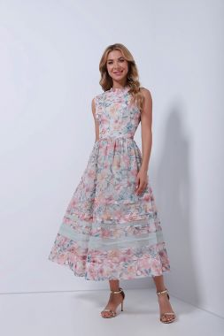 floral print organza dress