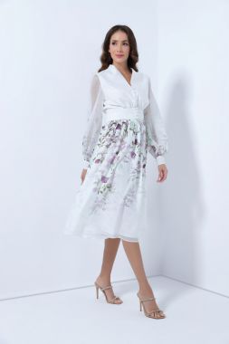 Chiffon floral skirt