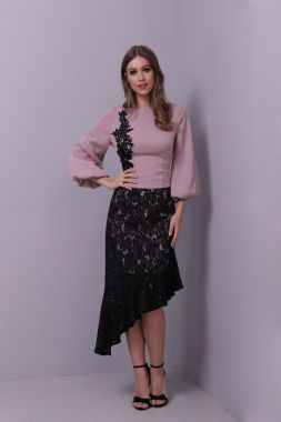 Asymmetrical Lace Skirt