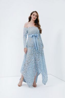 off-shoulder lace dress