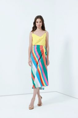 colorful striped skirt