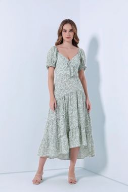 printed asymmetrical dress