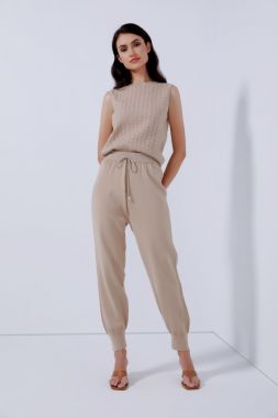 unique knit sides pants
