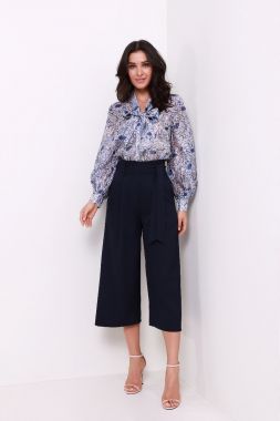 belted cropped culotte
