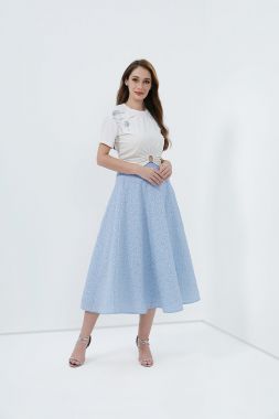 Floral embroidery skirt, Femi9