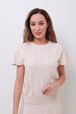 Embroidery knitwear top