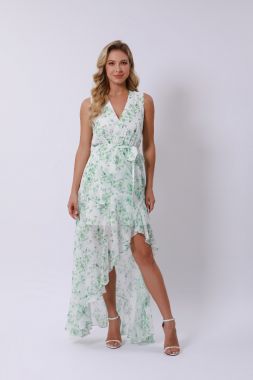 Floral Printed V-neckline Dress
