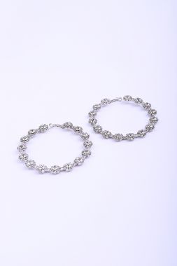 Crystal embellished hoop earrings