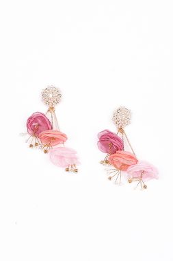 Floral dropped earring