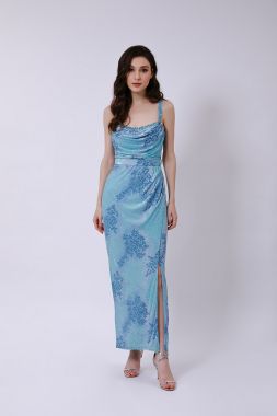  Blue & Light Blue Maxi Dress, femi9