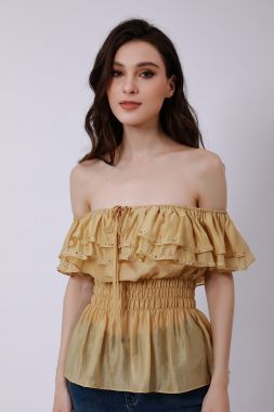 Yellow Off Shoulder Blouse