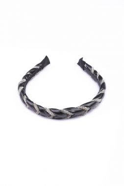 Leather braid headband