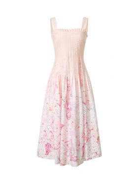 Pleated floral dress